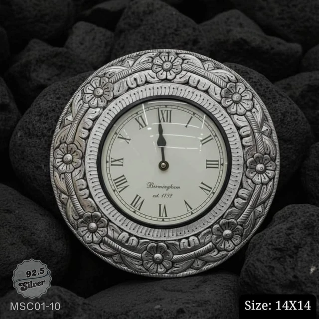 999 Silver Foil Wall-Clock (14X14) - MSC01-10