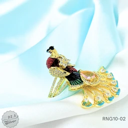 Fancy Peacock Adjustable Rings - RNG10-02