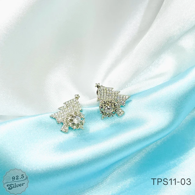 Rhodium Spinning Fan Tops - TPS11-03