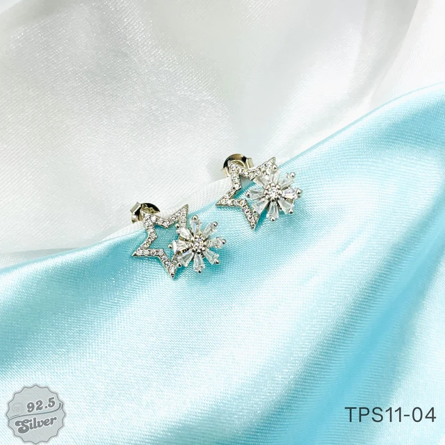 Rhodium Spinning Fan Tops - TPS11-04
