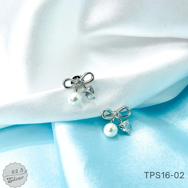 Bow Pearl Earrings - TPS16-02