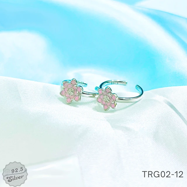 Enamel Flower Toe Rings - TRG02-12