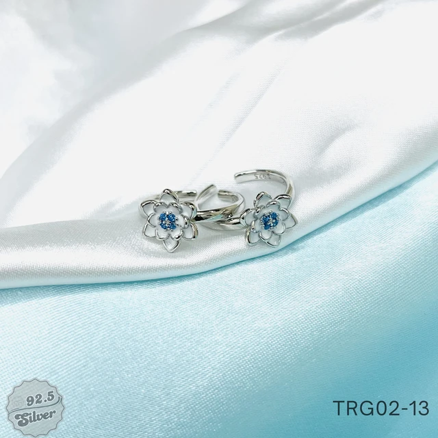 Enamel Flower Toe Rings - TRG02-13