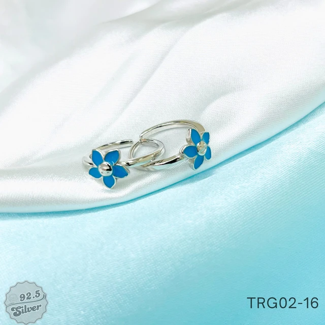 Enamel Flower Toe Rings - TRG02-16