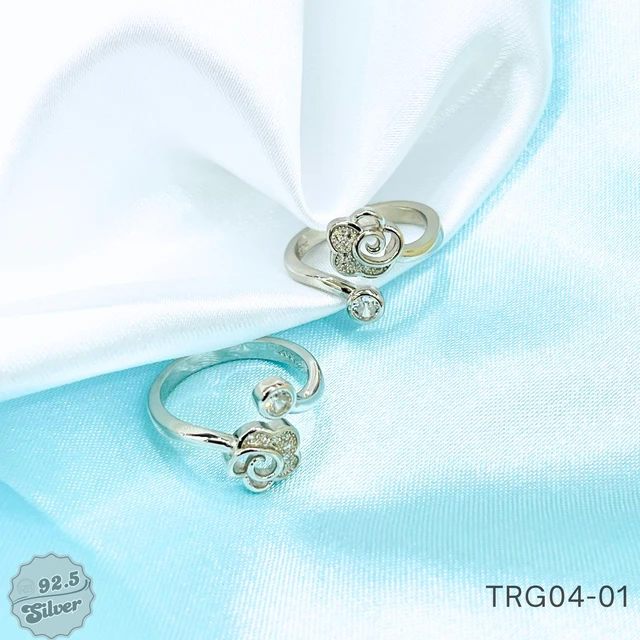 Fancy CZ Toe Rings - TRG04-01