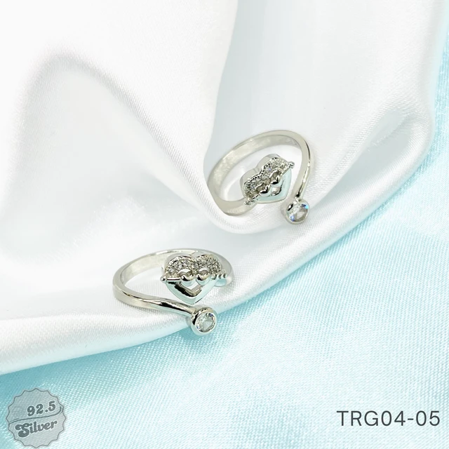 Fancy CZ Toe Rings - TRG04-05