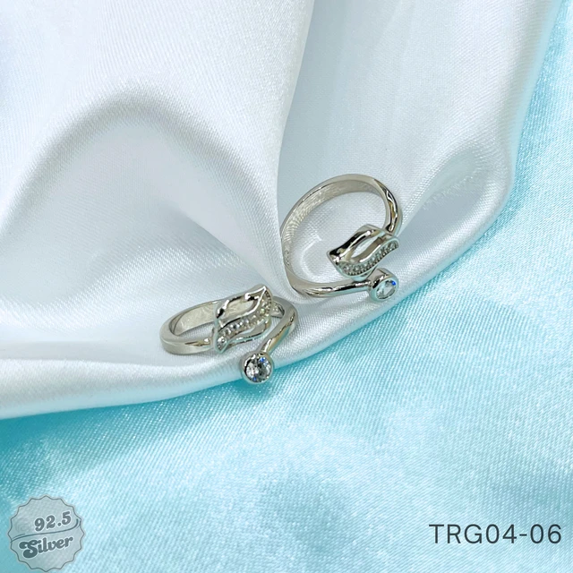 Fancy CZ Toe Rings - TRG04-06