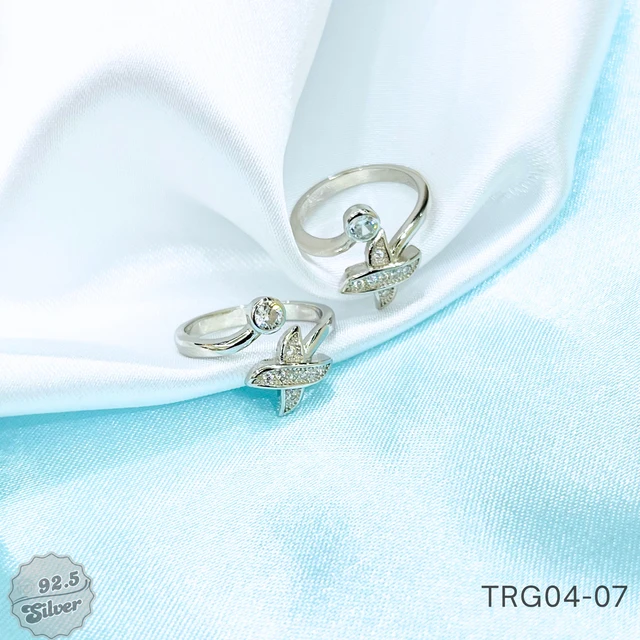 Fancy CZ Toe Rings - TRG04-07