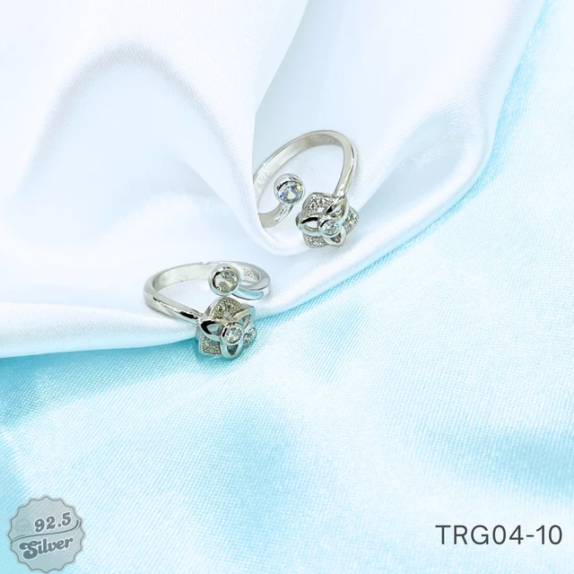 Fancy CZ Toe Rings - TRG04-10