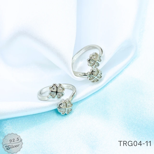 Fancy CZ Toe Rings - TRG04-11