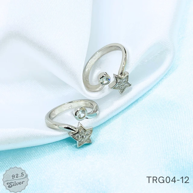 Fancy CZ Toe Rings - TRG04-12