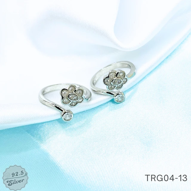 Fancy CZ Toe Rings - TRG04-13