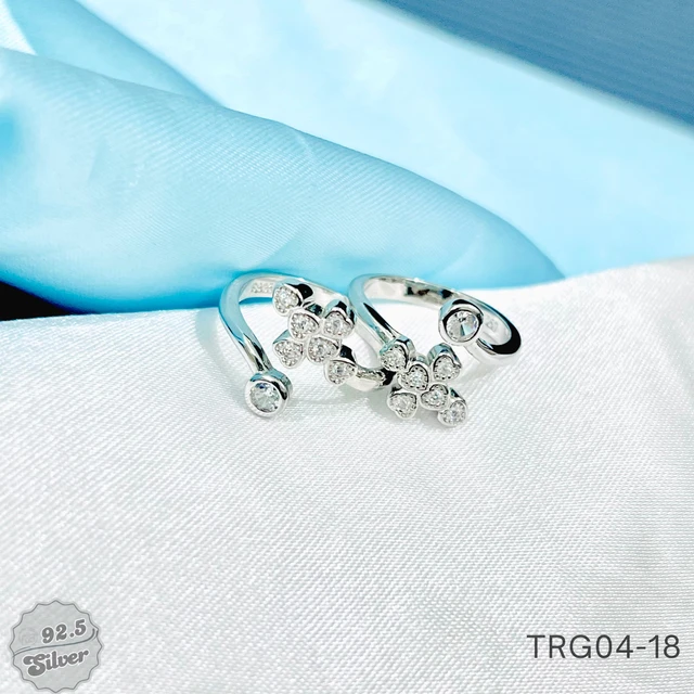 Fancy CZ Toe Rings - TRG04-18