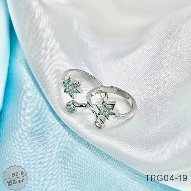 Fancy CZ Toe Rings - TRG04-19