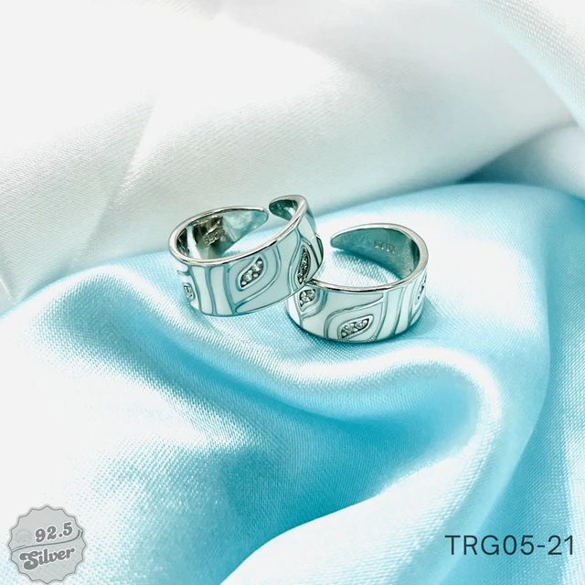 Flat Enamel Toe Rings - TRG05-21