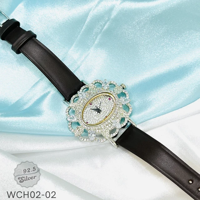 Women���s CZ Leather Watch - WCH02-02