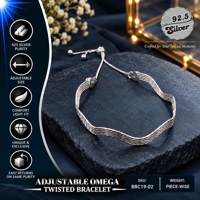 Adjustable Twist Omega Bracelet - BRC19-02