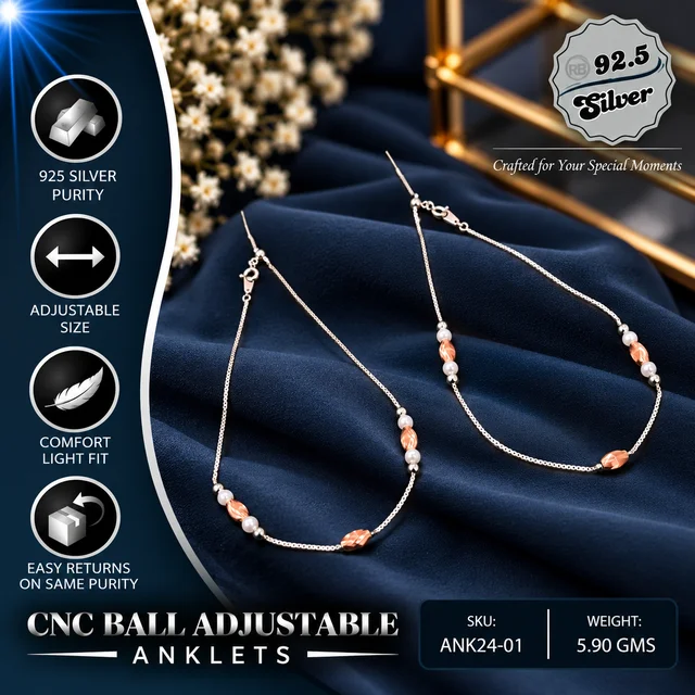 CNC Ball Adjustable Anklets - ANK24-01