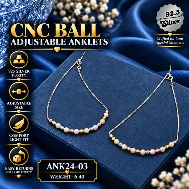 CNC Ball Adjustable Anklets - ANK24-03