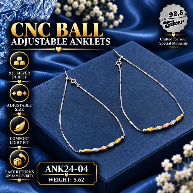 CNC Ball Adjustable Anklets - ANK24-04
