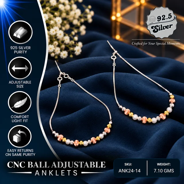 CNC Ball Adjustable Anklets - ANK24-14