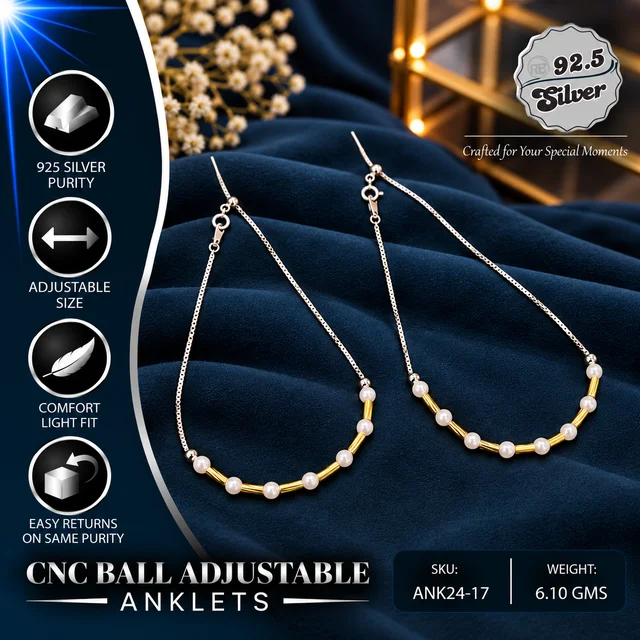 CNC Ball Adjustable Anklets - ANK24-17