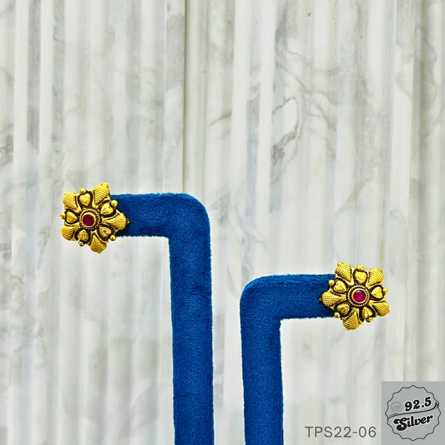 Matte Gold Antique Ear-Rings - TPS22-06