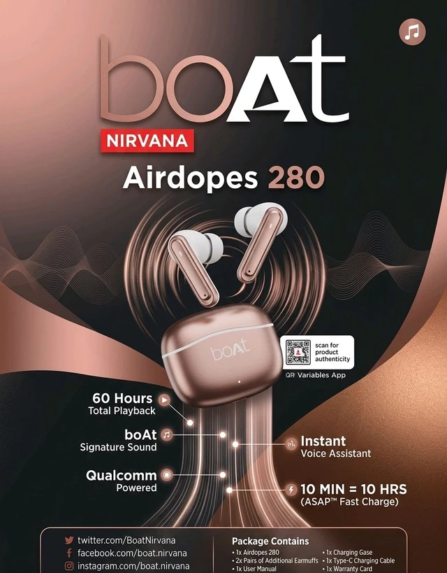 Boat Nirvana Airdopes 280