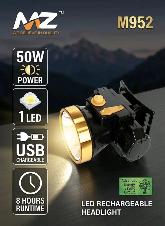 LED RECHARGEABLE HEADLIGHT MZ M952