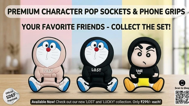 Prolet Adorable Cartoon Silicon Phone Stand - Fun Adhesive 