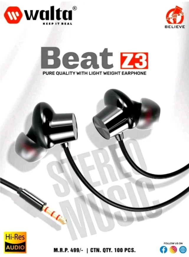 Walta Wired Earphone Beat Z3