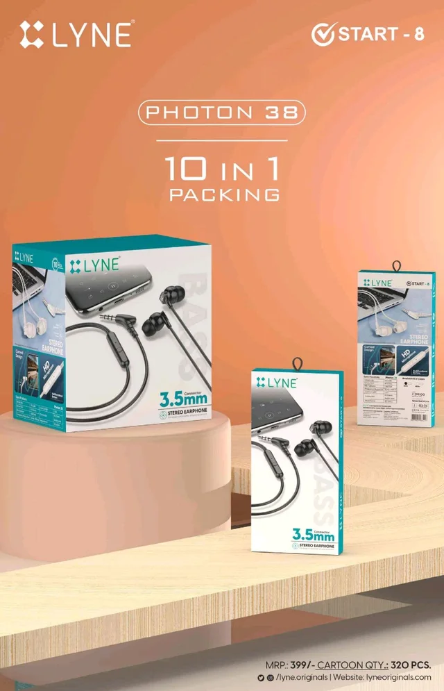 Lyne Photon 38 Wire Earphones 