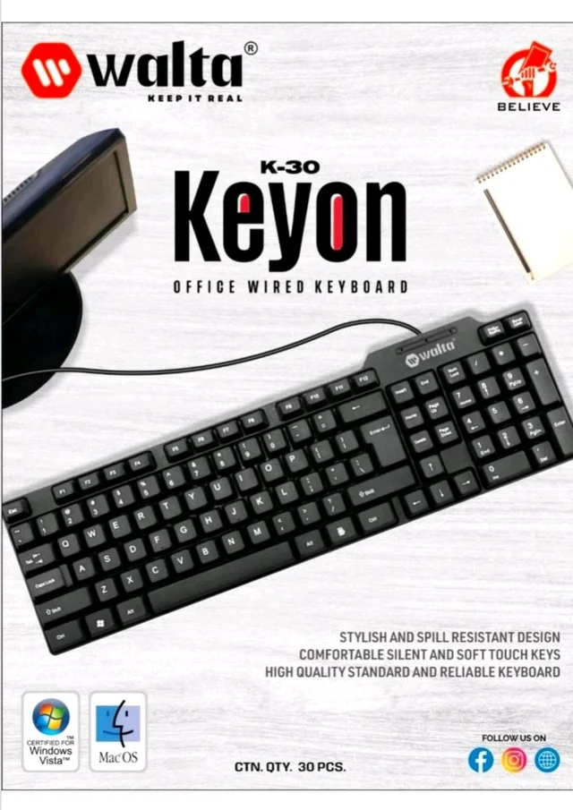 Walta Keyboard Keyon K30 / 1 Year Warranty 