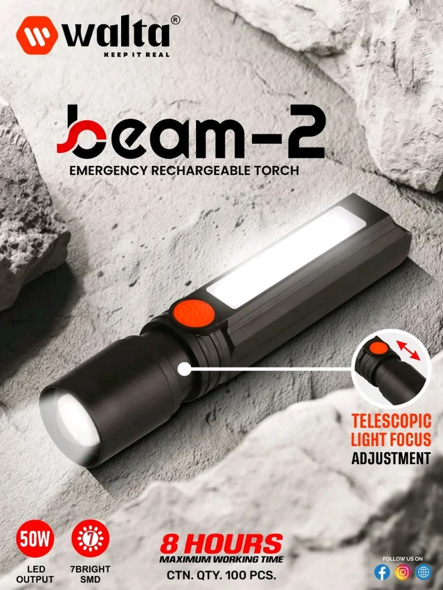 Walta Beam 2 Emergency Rechargeable Torch 