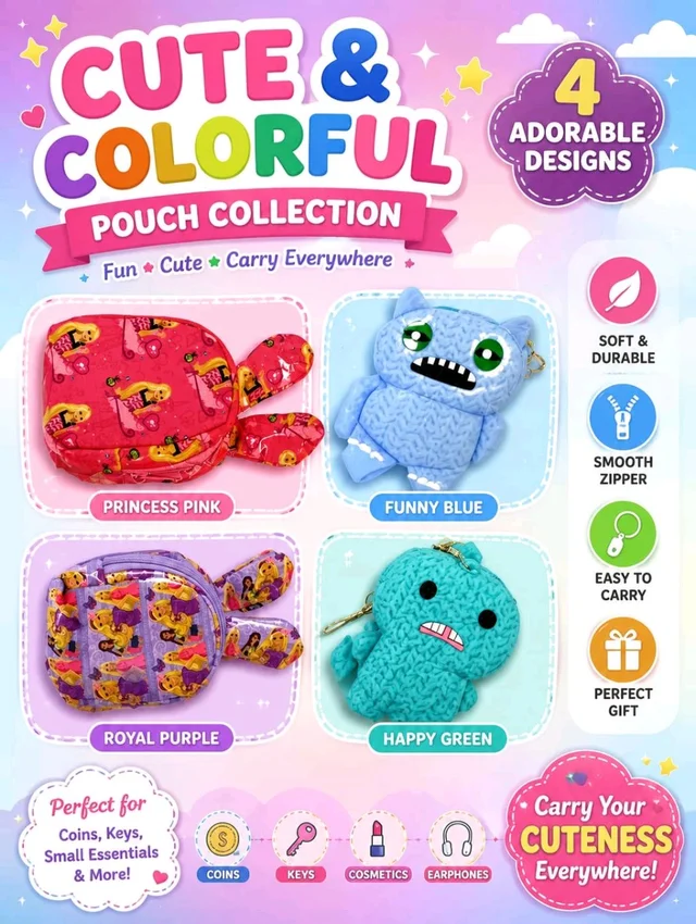 Cute & Colour Full Universal Fancy Pouch Collection 