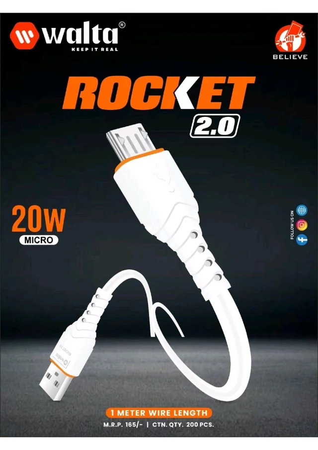 Walta Rockct 2.0 Usb To Type-V8 
