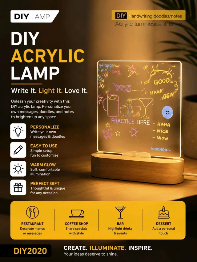 Diy Lamp //Diy Acrylic Lampb