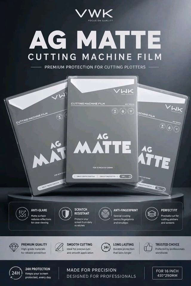 VWK AG MATTE Cutting Machine Film// 16/17 Inch Membrane Sheet 