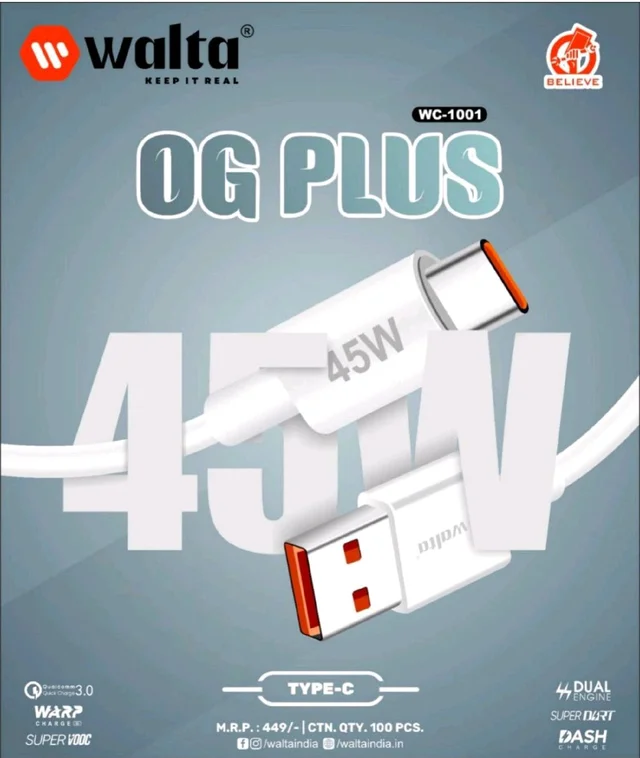 Walta OG Plus Usb To Type-C 45W