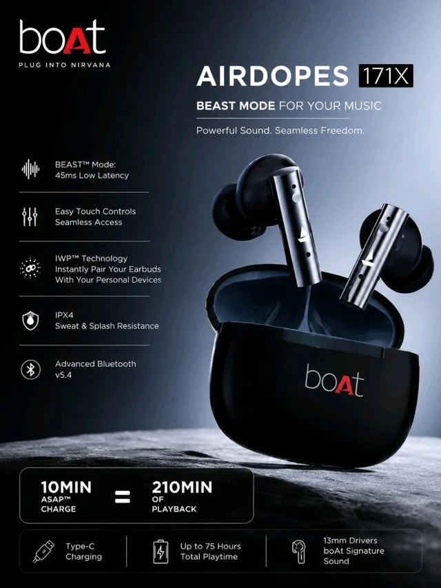 Boat Airpodes 171X Truly Wireless Airpods 