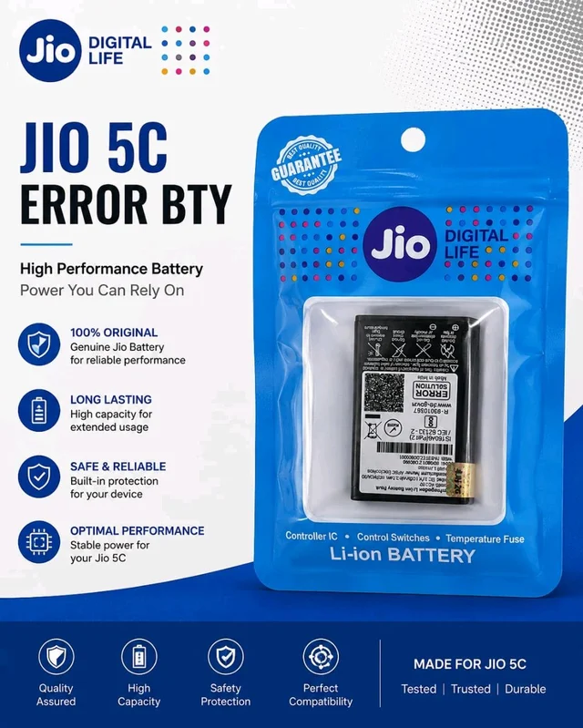 Jio 5c Error Battery// 1 Year Warranty 