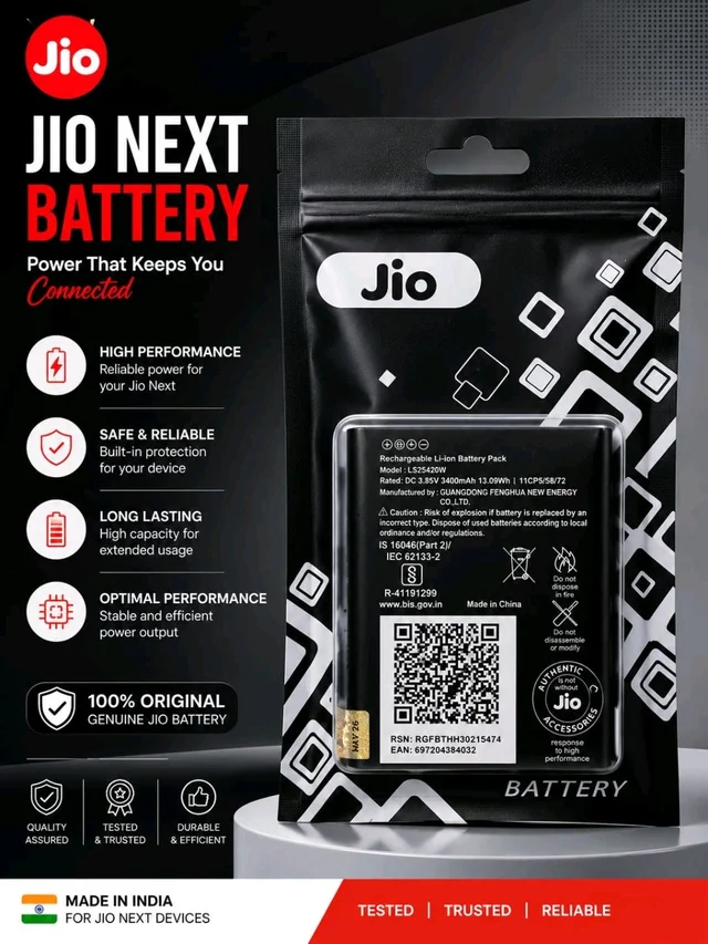 Jio Next Battery// 1 Year Warranty 