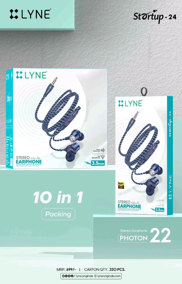 Lyne Photon 22 Wired Earphone// Stereo Earphone 