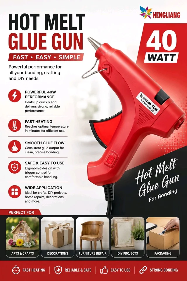 Hot Melt Glue Gun 40W // Fast Easy Simple 