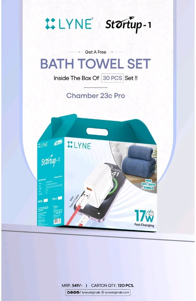 Lyne Chamber 23C Pro Usb To Type -C| Fast Charging Supporting 17W | 1 Year Counter Warranty 