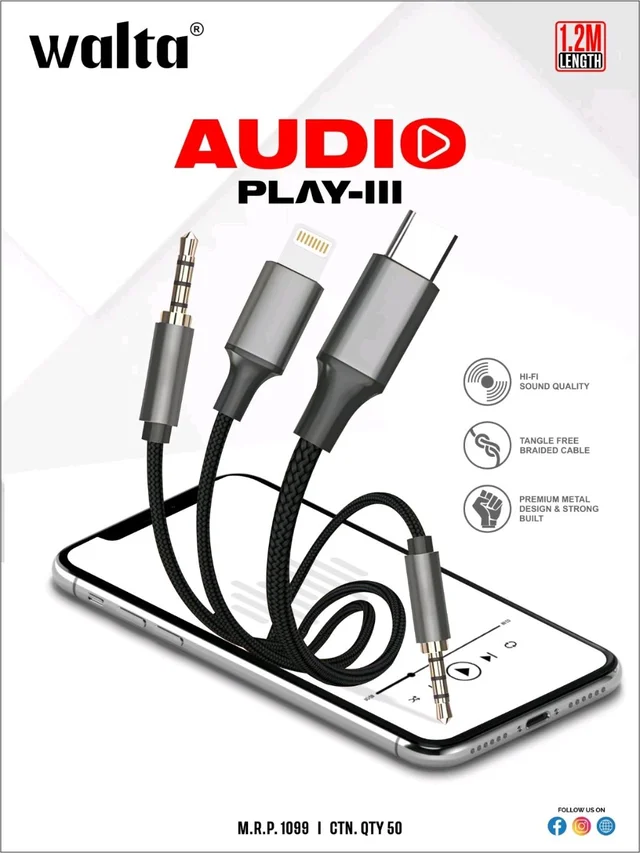 Walta Audio Paly 3|1.2 M Length|1 Year Counter Warranty 