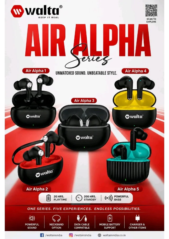 Walta Air Alpha Series|UNMATCHED SOUND. UNBEATABLE STYLE| 1 Year Counter Warrenty 