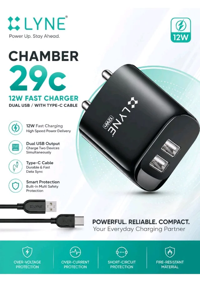 LYNE Chamber 29c |12w Fast Charger 