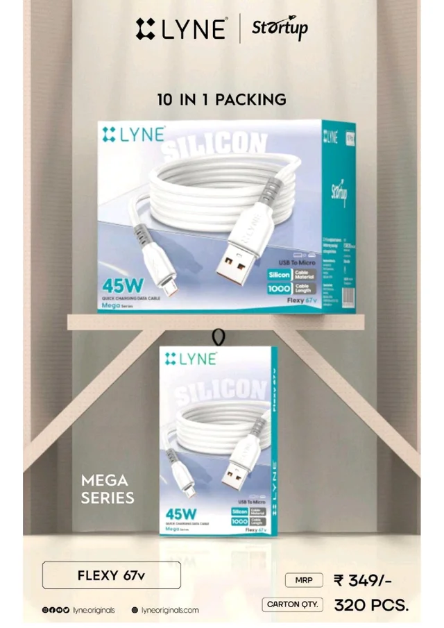 LYNE Flexy 67v Silicon Data Cable 