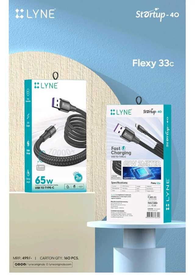 LYNE flexy 33c  2 Meter Data Cable 